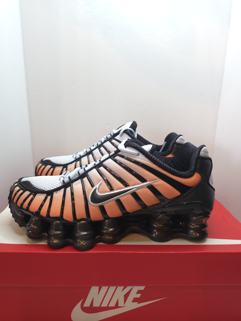 Women's Size 6.5 Nike Shox TL Blue Tint Orange AR3566-401